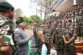 शान्ति सैनिकले देशको इज्जत बढाएका छन्ः राष्ट्रपति