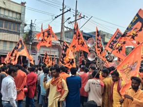 वीरगञ्जमा हनुमान जन्मोत्सवको अवसरमा भव्य शोभा यात्रा सम्पन्न