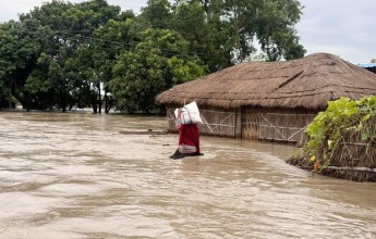 सप्तरीमा बाढीले डुबे ५ सय घर