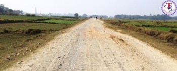 पोखरिया–श्रीसिया सडक निर्माण ठप्प