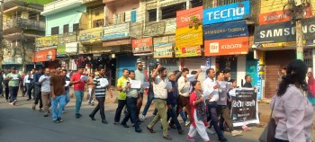 सञ्चारकर्मी र सञ्चारमाध्यममाथिको आक्रमणको विरोधमा पत्रकारहरू सडकमा