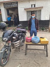 गाँजासहित एकजना पक्राउ