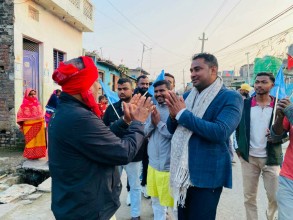 धायनसिंह पिपरामा रास्वपा उम्मेदवार शुशिल साह कानुको घरदैलो, युवाकेन्द्रित एजेन्डासहित मतदाता भेटघाट