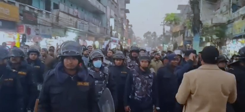 बंगलादेशमा हिन्दू माथि दमन, विरगंजमा विरोध प्रदर्सन